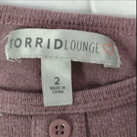 Torrid Lounge VTG Y2K Purple Knit Sharkbite Sleep Tank Top Plussize 2X - Picture 11 of 13